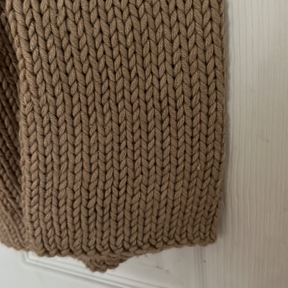 The Limited Handknit Zipper Front Cardigan, Brown, Size S - Picture 11 of 12